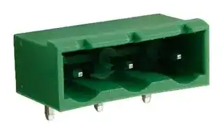 CTBP9550/3: Terminal Block, Header, 7.5 mm, 3 Ways, 20 A, 450 V, Through Hole Right Angle