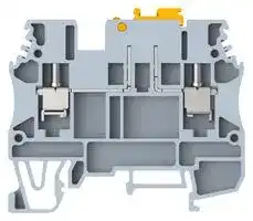 DUTKD2.5: DIN Rail Mount Terminal Block, Knife Disconnect, 2 Ways, 2.5 mm², Screw, 24 A