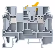 DUTKD4: DIN Rail Mount Terminal Block, Knife Disconnect, 2 Ways, 4 mm², Screw, 20 A