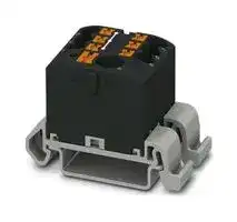 3273212: Panel Mount Barrier Terminal Block, Black, 24 A, 690 V, 7 Pole, Push In, 12 AWG