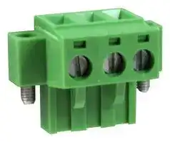 CTBP9208/3FL: Pluggable Terminal Block, 5.08 mm, 3 Ways, 1.6 mm², Screw