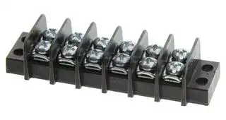 38760-0306: Panel Mount Barrier Terminal Block, 2 Row, 6 Ways, 22 AWG, 14 AWG, 9.53 mm, 15 A