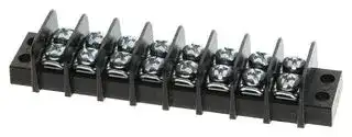 38760-0308: Panel Mount Barrier Terminal Block, 2 Row, 8 Ways, 22 AWG, 14 AWG, 9.53 mm, 15 A