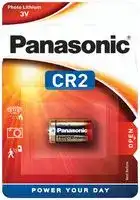 CR-2L/1BP: Battery, 3 V, CR2, Lithium Manganese Dioxide, 850 mAh, Raised Positive and Flat Negative, 1