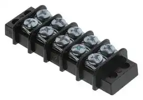 38770-0305: Panel Mount Barrier Terminal Block, 2 Row, 5 Ways, 22 AWG, 14 AWG, 9.53 mm, 15 A