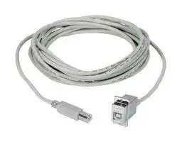 ECF504-36BBS: USB Cable, Type B Plug to Type B Receptacle, 914.4 mm, 36 ft, USB 2.0, Light Grey