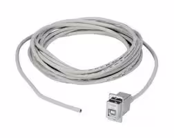 ECF504-B-5M: USB Cable, Type B Receptacle to Free End, 5 m, 16.4 ft, USB 2.0, Light Grey