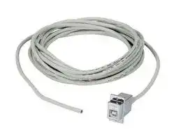 ECF504-B-5M: USB Cable, Type B Receptacle to Free End, 5 m, 16.4 ft, USB 2.0, Light Grey