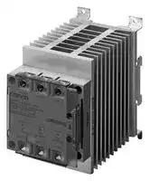 G3PE-535B-3N DC12-24: Solid State Relay, 3PST, 35 A, 30 VDC, DIN Rail, Quick Connect, Zero Crossing
