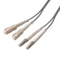 FODSC-LC-02: Fibre Optic Cable, OM1 Multimode, 62.5µm/125µm, 2 Fibres, SC Duplex to LC Duplex, 2m