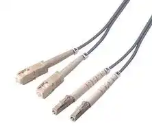 FODSC-LC-03: Fibre Optic Cable, OM1 Multimode, 62.5µm/125µm, 2 Fibres, SC Duplex to LC Duplex, 3m