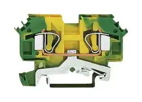 282-607: DIN Rail Mount Terminal Block, 2 Ways, 24 AWG, 10 AWG, 6 mm², Clamp