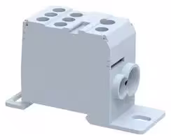 DBD35: Panel Mount Barrier Terminal Block, 125 A, 630 V, 8 Pole, 1, Screw