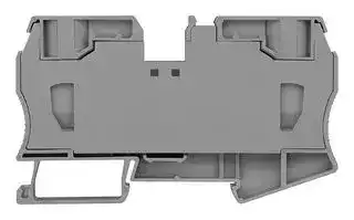 8WH2000-0AM00: DIN Rail Mount Terminal Block, Grey, 2 Ways, 14 AWG, 2 AWG, 35 mm², Clamp, 125 A
