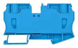 8WH2000-0AM01: DIN Rail Mount Terminal Block, Blue, 2 Ways, 14 AWG, 2 AWG, 35 mm², Clamp, 125 A