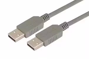ECUSBAA-075M: USB Cable, Type A Plug to Type A Plug, 750 mm, 29.5 ft, USB 2.0, Grey