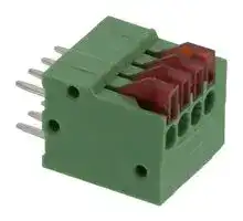 39700-0204: SPRING TERMINAL BLOCK 4C-VERT GREEN