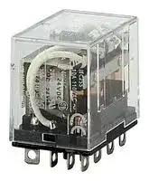 LY4I4N 230AC: Power Relay, 4PDT, 230 VAC, 10 A, LY Series, Socket, Non Latching