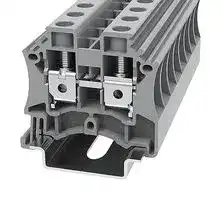 DC10-11020000001: DIN Rail Mount Terminal Block, 2 Ways, 20 AWG, 6 AWG, 10 mm², Screw, 57 A