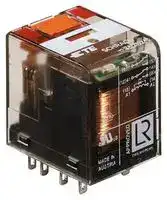 3-1415002-1: Power Relay, Miniature, DPDT, 230 VAC, 12 A, PT Series, Socket, Non Latching