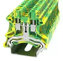 DC2.5-PE-11020000028: DIN Rail Mount Terminal Block, 2 Ways, 28 AWG, 12 AWG, 2.5 mm², Screw