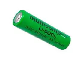 MP013863: Battery, 3.6 V, AA, Lithium Thionyl Chloride, 2.6 Ah, Raised Positive and Negative, 1