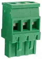 CTBP92VG/3R: Pluggable Terminal Block, Reversed, 5 mm, 3 Ways, 28 AWG, 14 AWG, 1.5 mm², Clamp