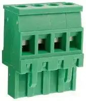 CTBP92VG/4R: Pluggable Terminal Block, Reversed, 5 mm, 4 Ways, 28 AWG, 14 AWG, 1.5 mm², Clamp