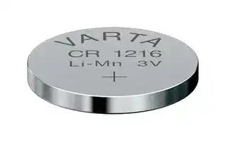 6216401501: Battery, 3 V, 12mm Coin Cell, Lithium Manganese Dioxide, 27 mAh, Pressure Contact, 1