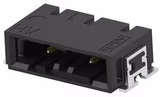 524226-E: Connector, Black, ERNI VolTron 1000 Series, 2 Contacts, 6.2 mm, Header, Surface Mount Right Angle