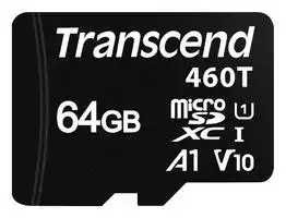 TS64GUSD460T: Flash Memory Card, 3D NAND, microSDXC, U1, A1, V10, 64 GB