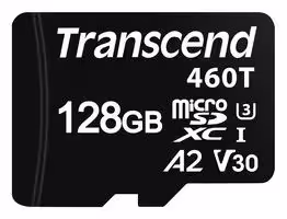 TS128GUSD460T: Flash Memory Card, 3D NAND, MicroSD Card, Class 2, Class 30, V30, 128 GB
