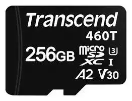 TS256GUSD460T: Flash Memory Card, 3D NAND, MicroSD Card, Class 2, Class 30, V30, 256 GB