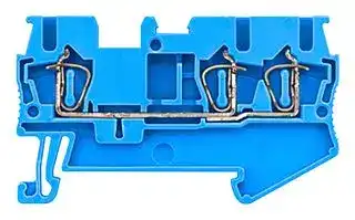 8WH2003-0AF01: DIN Rail Mount Terminal Block, Blue, 3 Ways, 28 AWG, 12 AWG, 2.5 mm², Clamp, 28 A