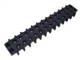 12-141: Panel Mount Barrier Terminal Block, 2 Row, 12 Ways, 14 AWG, 11.13 mm, 20 A