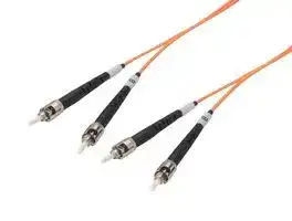 FODST-OR-10: Fibre Optic Cable, Multimode, 2 Fibres, 62.5µm/125µmDia, ST-ST Duplex, 10m