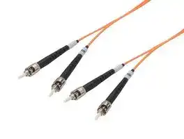 FODST-OR-15: Fibre Optic Cable, Multimode, 2 Fibres, 62.5µm/125µmDia, ST-ST Duplex, 15m