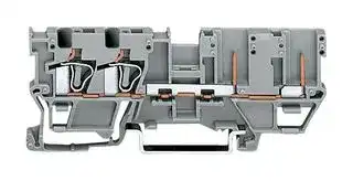 769-171: DIN Rail Mount Terminal Block, 2 Ways, 28 AWG, 12 AWG, 4 mm², Clamp, 32 A
