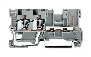 769-251: DIN Rail Mount Terminal Block, 2 Ways, 28 AWG, 12 AWG, 4 mm², Clamp, 32 A