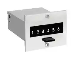 B2-4906: Counter, Pushbutton Reset, Bail Mount, 6 Digit, 4 mm H, 115 VAC, -26 to 60 °C