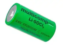 MP013872: Battery, 3.6 V, C, Lithium Thionyl Chloride, 6 Ah, Raised Positive and Negative, 1