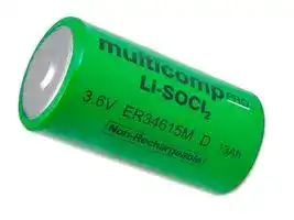 MP013873: Battery, 3.6 V, D, Lithium Thionyl Chloride, 13 Ah, Raised Positive and Negative, 1