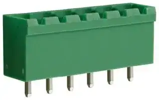 CTBP9300/6: Terminal Block, Closed Ended, Header, 5 mm, 6 Ways, Through Hole Vertical