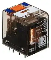 PT371024.: Power Relay, 3PDT, 24 VDC, 10 A, PT Series, PCB, DC Monostable