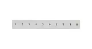 8WH8120-4AB25: Terminal Block Marker, White, Labeling Plate, Siemens ALPHA FIX Series 6mm² 8WH Terminal Blocks