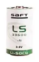 LS33600: Battery, 3.6 V, D, Lithium Thionyl Chloride, 17 Ah, Raised Positive and Flat Negative, 1