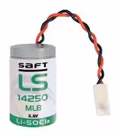 LS14250 MLB: Battery, Utility Meter, 3.6 V, 1/2AA, Lithium Thionyl Chloride, 1.1 Ah, Wire Leads, 1