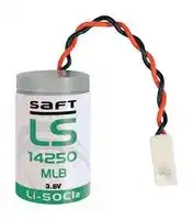 LS14250 MLB: Battery, Utility Meter, 3.6 V, 1/2AA, Lithium Thionyl Chloride, 1.1 Ah, Wire Leads, 1