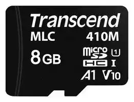 TS8GUSD410M: Flash Memory Card, MLC NAND, MicroSD Card, Class 1, Class 10, 8 GB