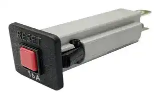 MP006301: Thermal Circuit Breaker, Touch Reset, MP 102 Series, 2.5 A, 2 Pole, 50 V, 250 V, Panel